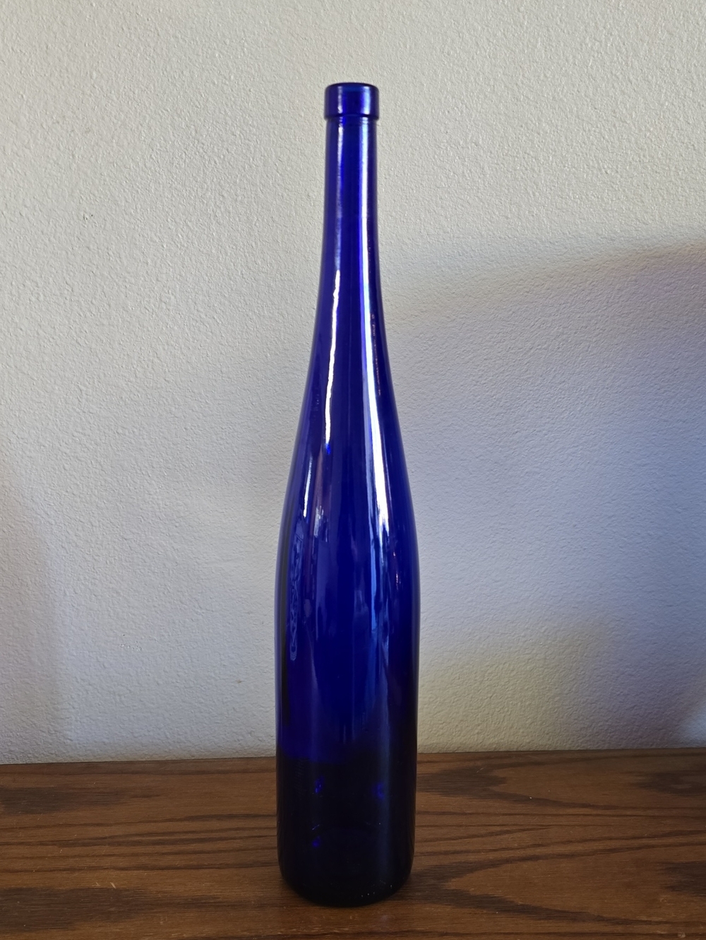 Tall Cobalt Blue Decorative Bottle